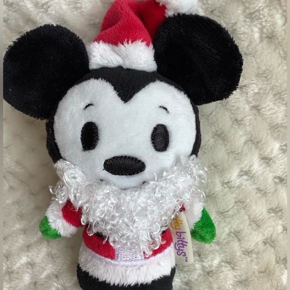Hallmark itty bittys Plush Santa Mickey Mouse Stuffed Animal Toy - Picture 5 of 13